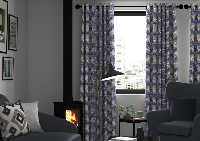 Honeycomb, Navy - Made to Measure Curtains - Image 3